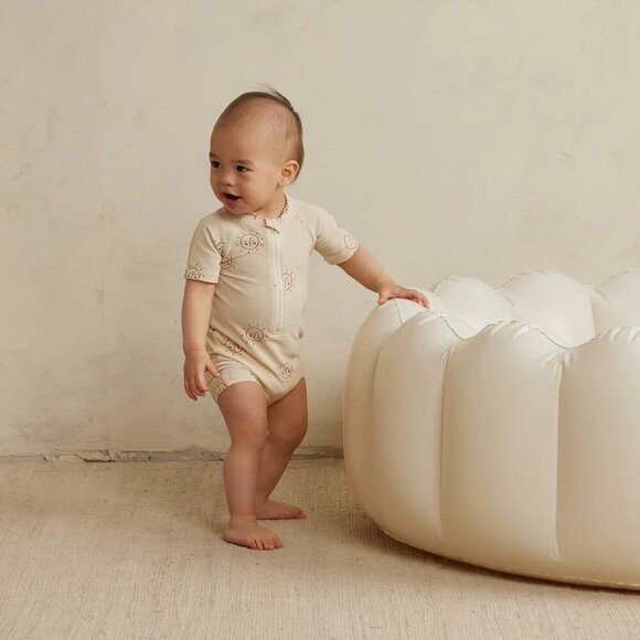 NWT - Quicy Mae cream suns rashgard swim 2-3Y - Picture 2 of 2